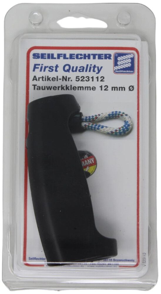 Köysipuristin Seilflechter Super Sharky musta Ø 12 mm