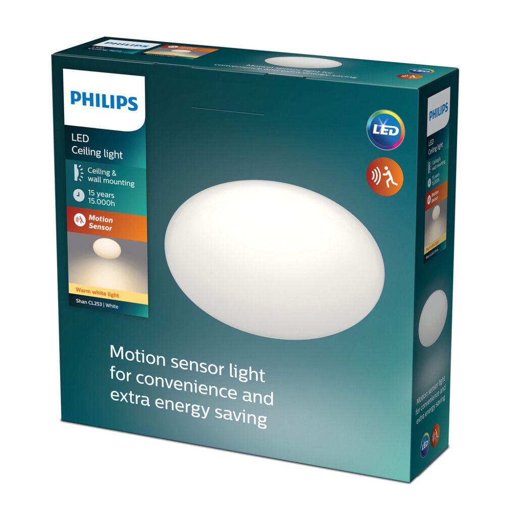 Plafondi Philips Shan LED Liiketunnistimella