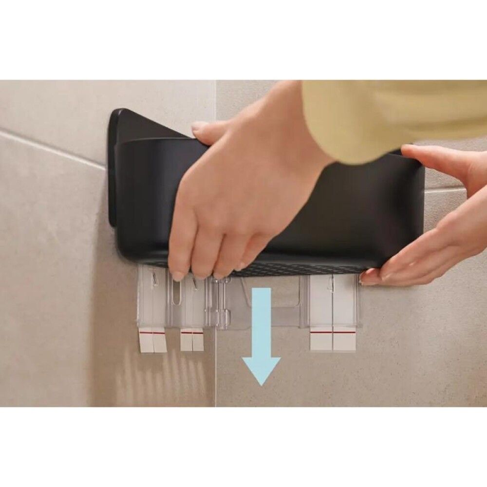 Suihkukori tesa® Lavaa mattamusta M-koko