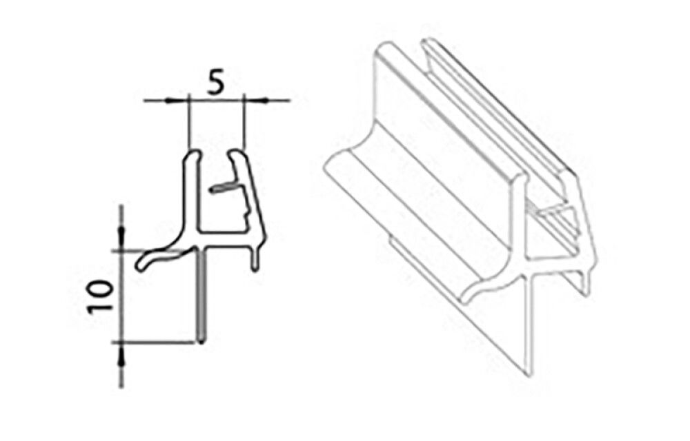 Tiivisteprofiili ZB101BH 2 m x 5 mm