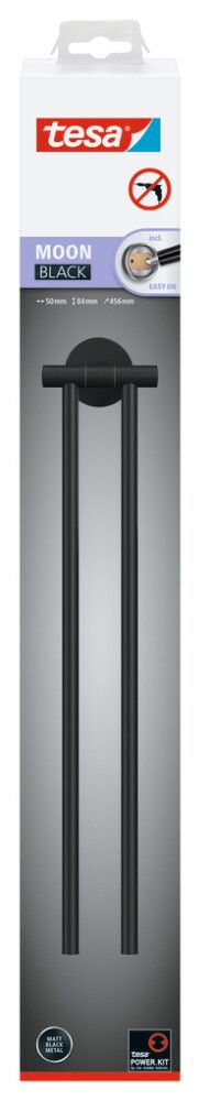 Kuivausoksa tesa® Moon 2-os Mattamusta