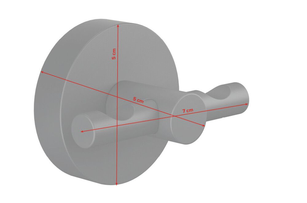 Pyyhekoukku tesa® Moon Ø 5 cm Mattamusta
