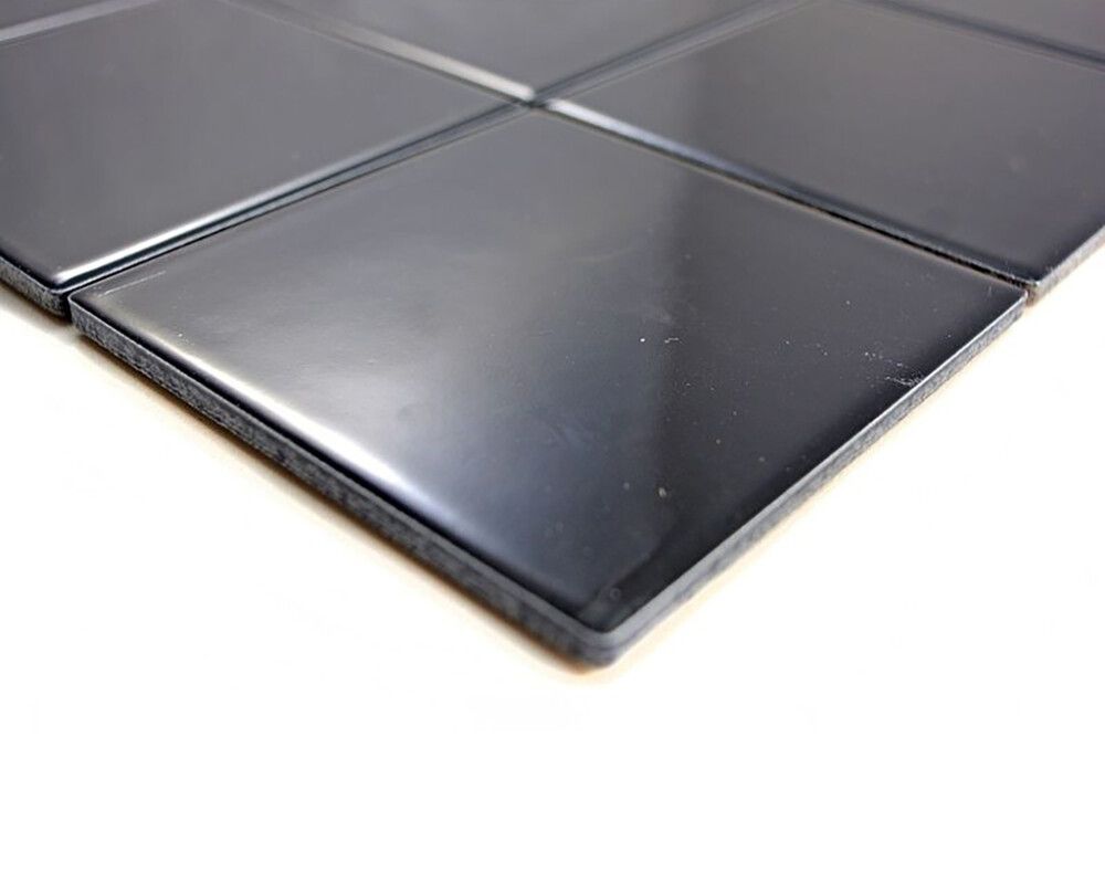 Mosaiikkilaatta Fliesen Quadrat Uni musta 29,8 x 29,8 cm