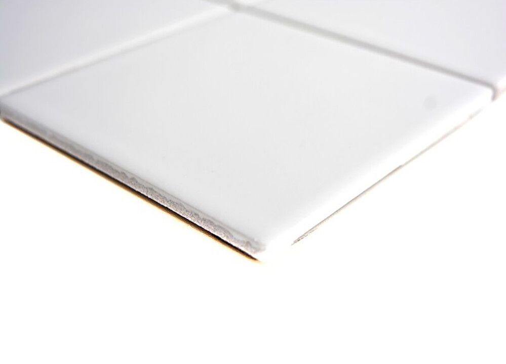 Mosaiikkilaatta Fliesen Quadrat Uni valkoinen 29,8 x 29,8 cm