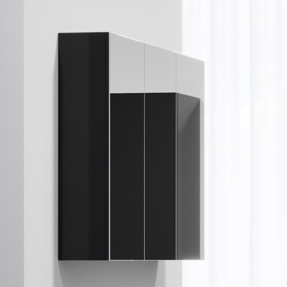 Peilikaappi Riva Camden Mattamusta 90 cm