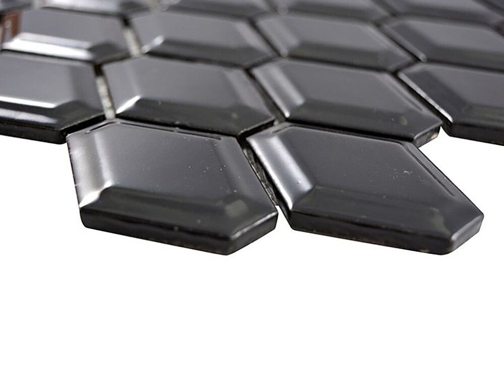 Mosaiikkilaatta Fliesen Daimond musta 25,2 x 26,5 cm