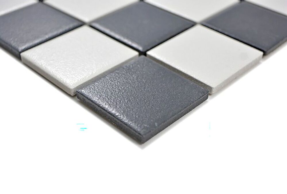 Mosaiikkilaatta Fliesen Quadrat Mix musta/valkoinen 29,8 x 29,8 cm