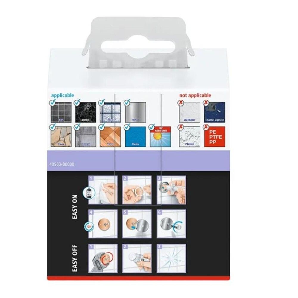 Pyyhekoukku tesa® Moon Ø 3,7 cm Mattamusta