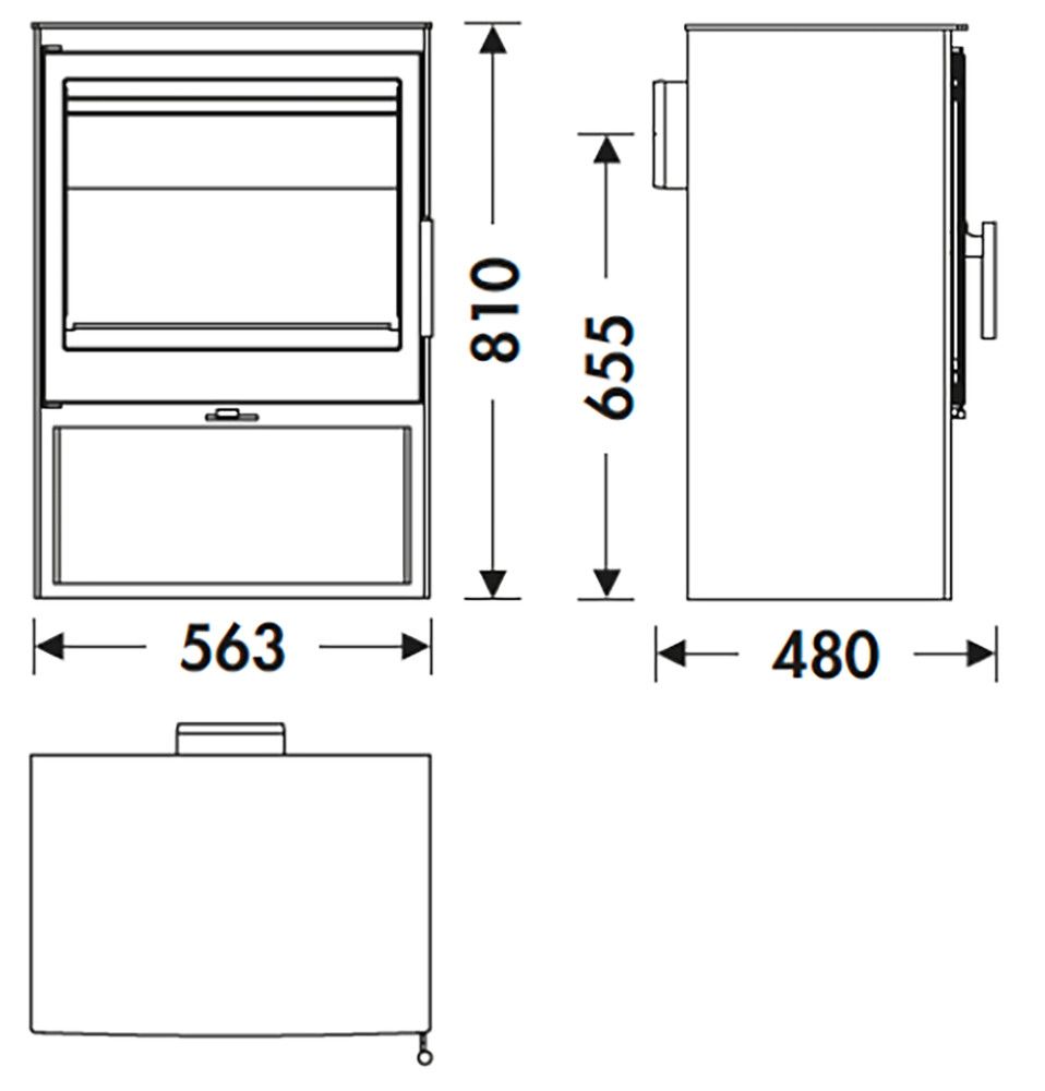 Kevyttakka Panadero Saphir musta 56,3 x 48 x 81 cm