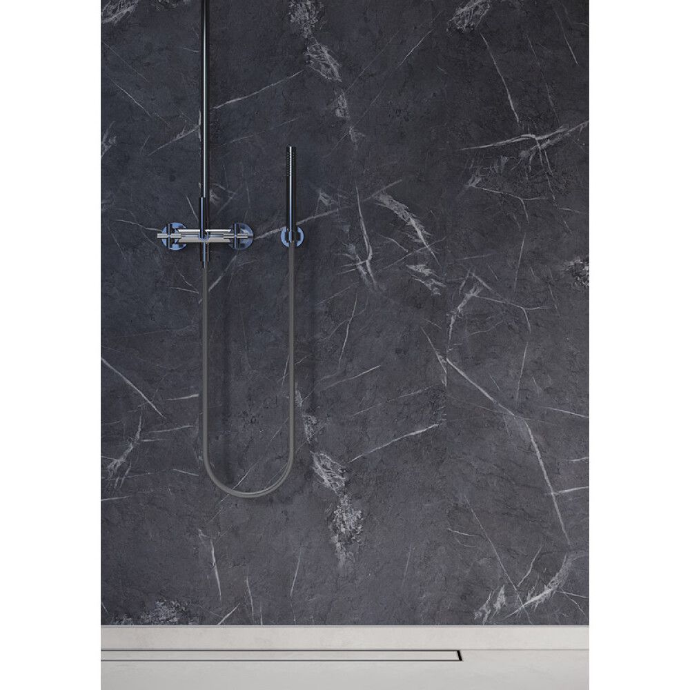 Märkätilalevy Fibo Black Marble