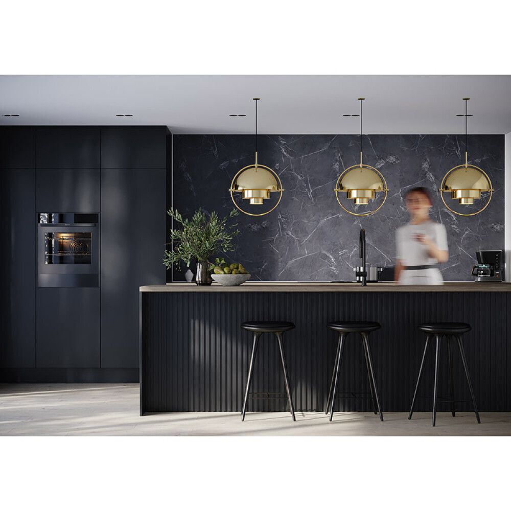 Märkätilalevy Fibo Black Marble