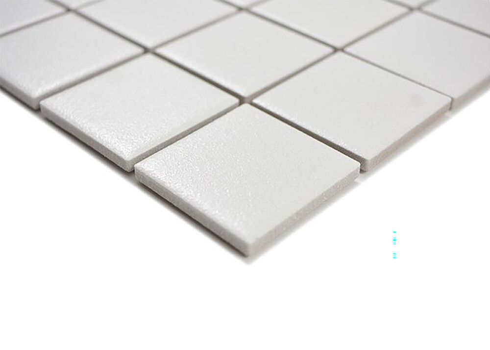 Mosaiikkilaatta Fliesen Quadrat Uni valkoinen 29,8 x 29,8 cm