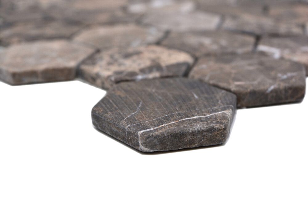 Mosaiikkilaatta Hexagon MOS HXN 476 Ruskea 29,8 x 30,5 cm