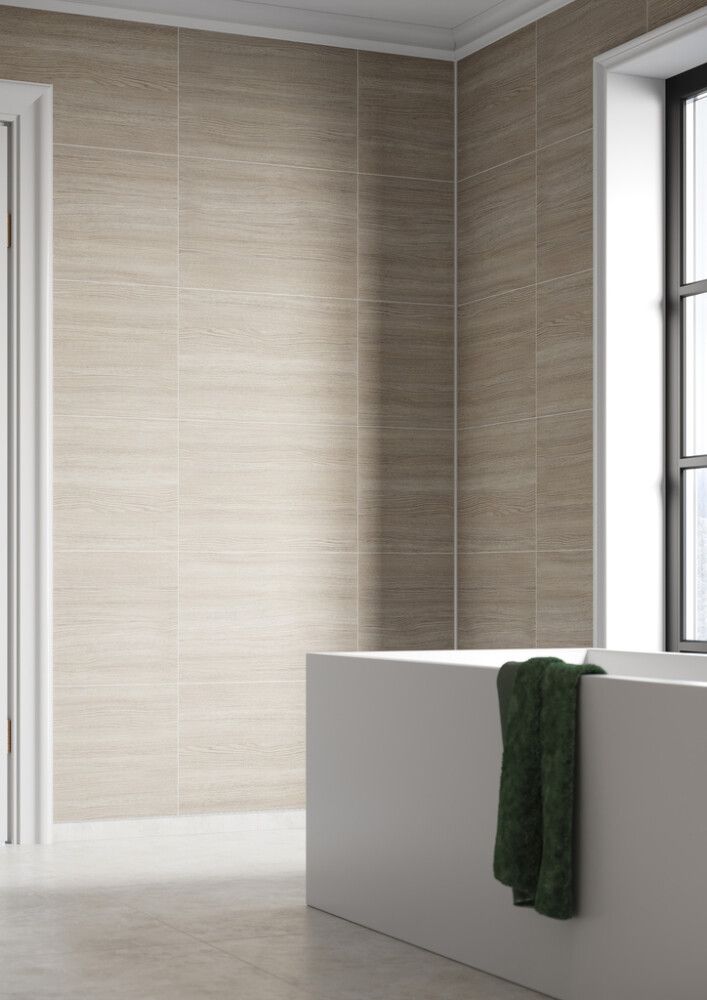 Märkätilalevy Fibo Grey Oak 2 kpl 620 x 2400 mm