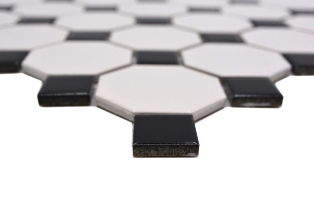 Mosaiikki Octagon Octa G468 musta/valkoinen 29,5 x 29,5 cm