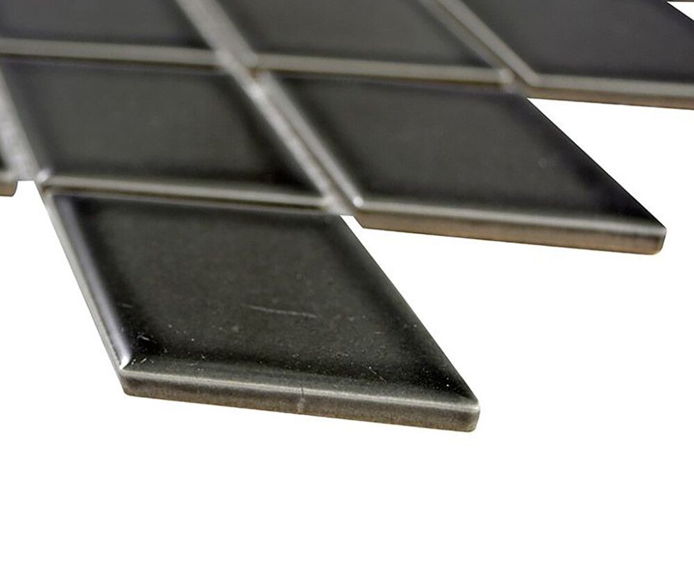 Mosaiikkilaatta Fliesen Diamond Uni musta 26,6 x 30,7 cm