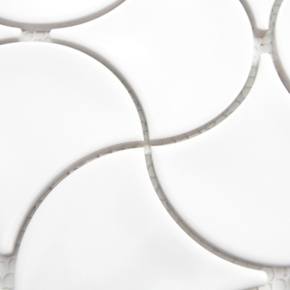 Mosaiikki Wave Valkoinen