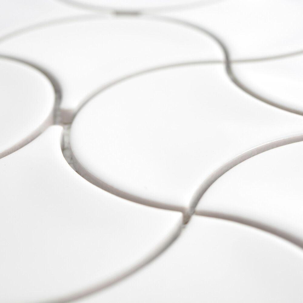 Mosaiikki Wave Valkoinen