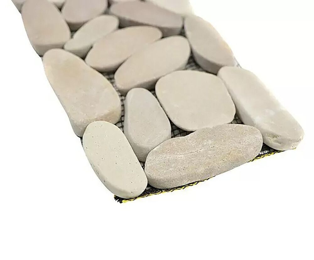 Kivimosaiikkilaatta Fliesen Kiesel Uni beige 30 x 10 cm