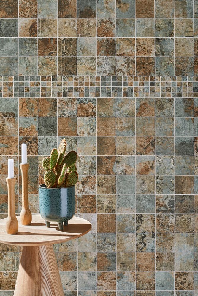 Mosaiikkilaatta CB 95BBG Vihreä/Beige/Ruskea 29 x 29 cm