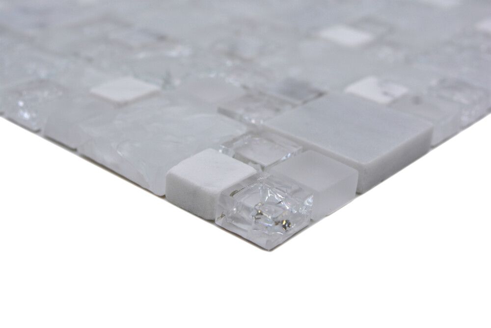 Mosaiikkilaatta Fliesen Crystal Mix harmaa 30,5 x 30,5cm