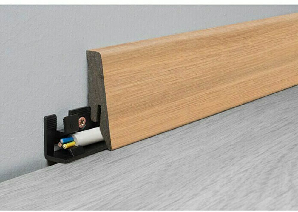 Jalkalista Logoclic Aquaprotect K58 Sunset Oak 18 x 58 x 2600 mm