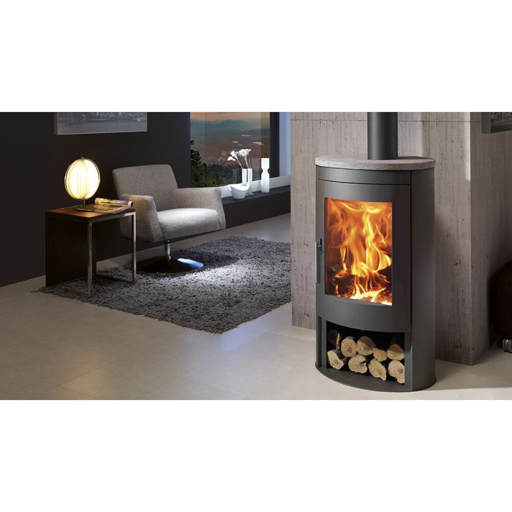 Kevyttakka Panadero Oval 1 Stone musta 104,8 x 60,5 x 49 cm