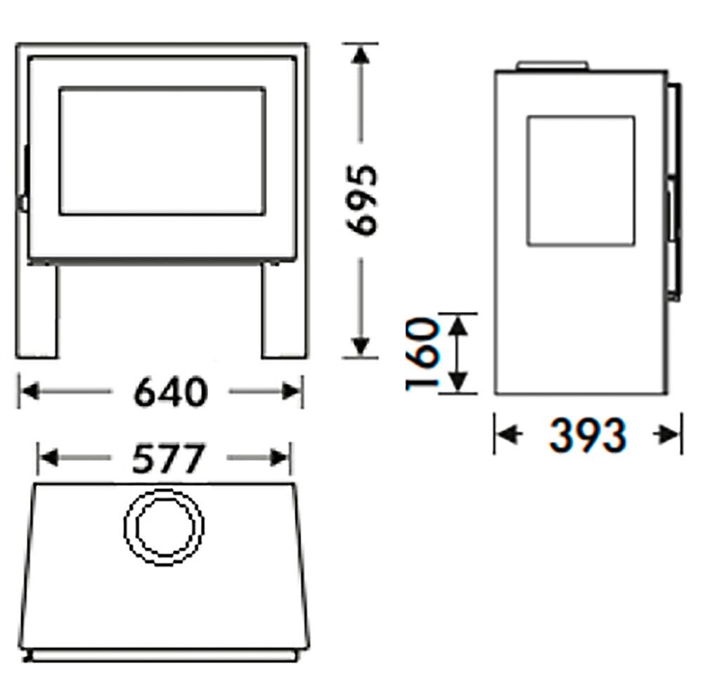 Kevyttakka Panadero Capri 3V musta 64 x 39,3 x 69,5 cm