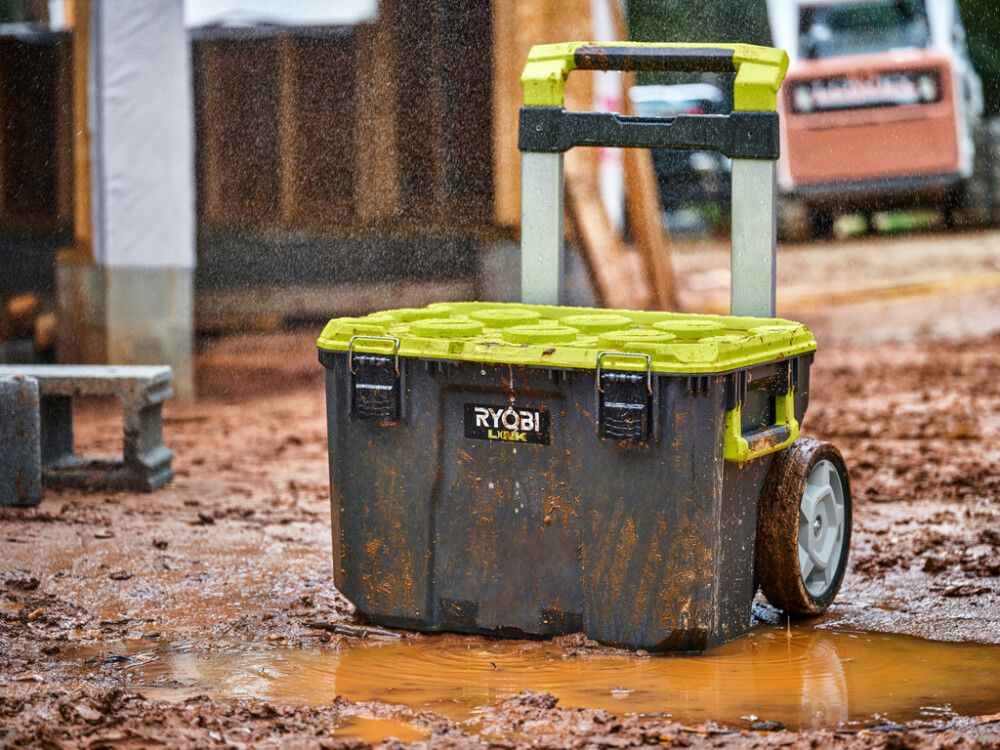 Työkalulaatikko pyörillä ja vetoaisalla Ryobi LINK RSL201