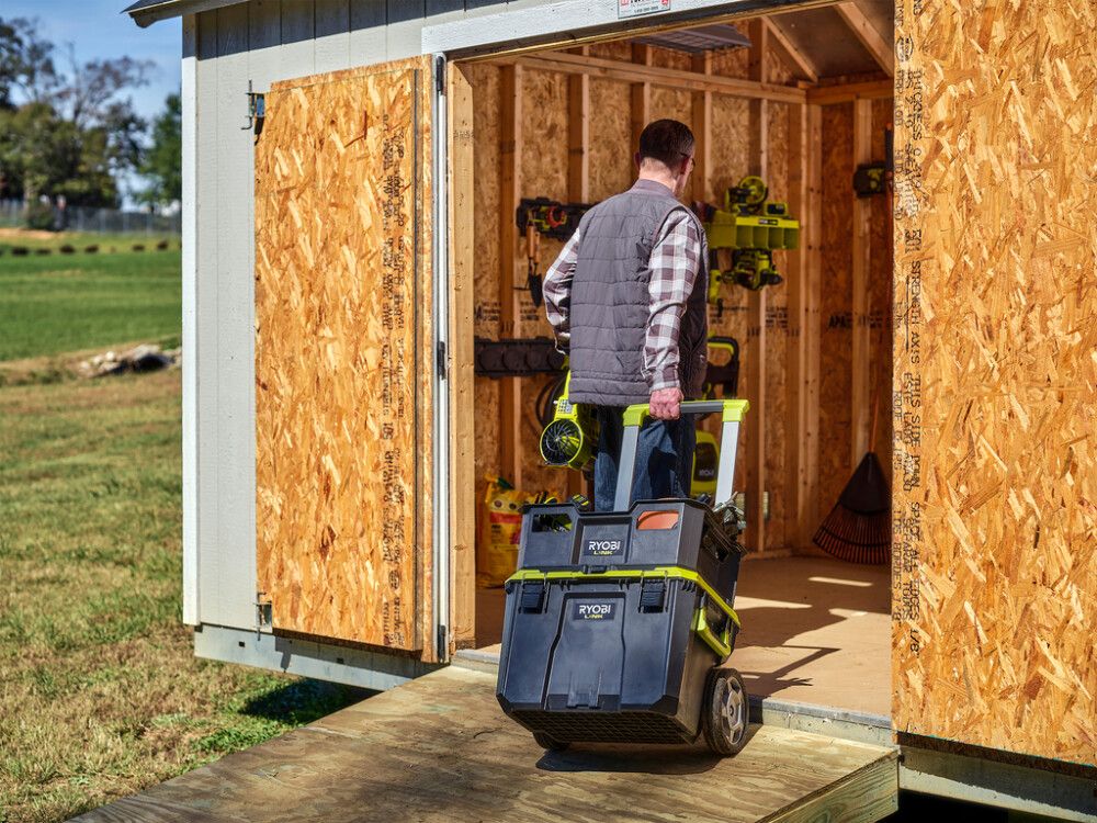 Työkalulaatikko pyörillä ja vetoaisalla Ryobi LINK RSL201