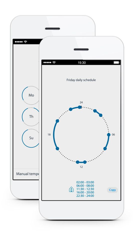 Yhdistelmätermostaatti DEVIreg™ Smart valkoinen 85 x 85 mm
