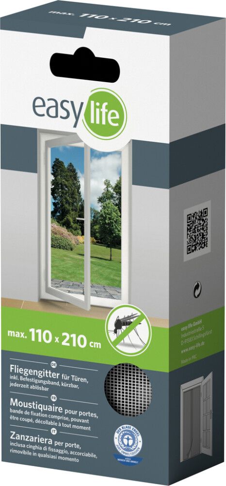 Hyönteisverkko oveen Easy Life 110 x 210 cm 2 lamellia  Valkoinen