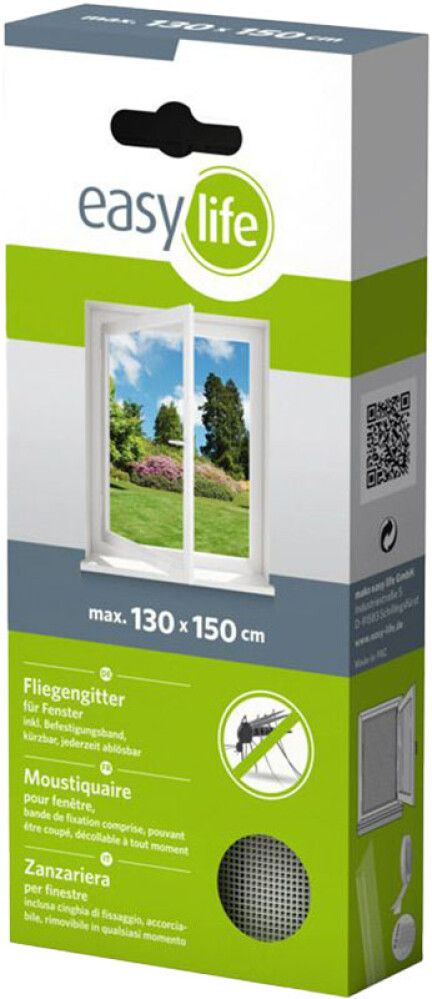 Hyönteisverkko ikkunaan Easy Life 110 x 130 cm Valkoinen