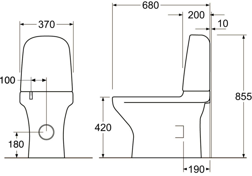 WC-istuin Gustavsberg Estetic 8300 C+ Duo Kiiltävän valkoinen