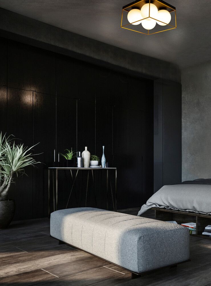 Kattovalaisin Aneta Astro Musta/Kulta 36 × 36 × 20,5 cm