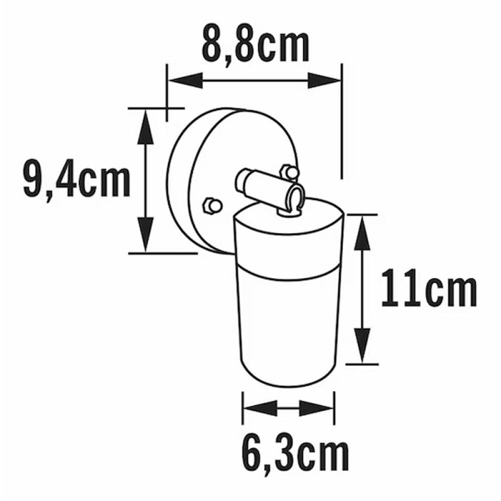 Ulkoseinävalaisin Konstsmide Modena Musta IP44