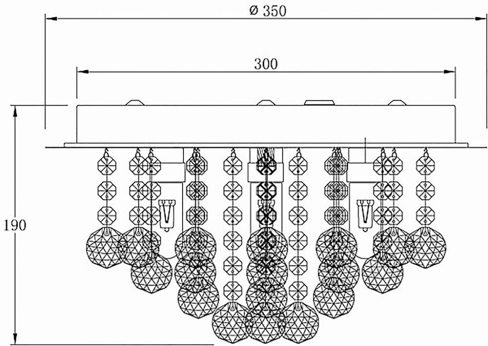 Kattovalaisin Aneta Teresa kromi IP44