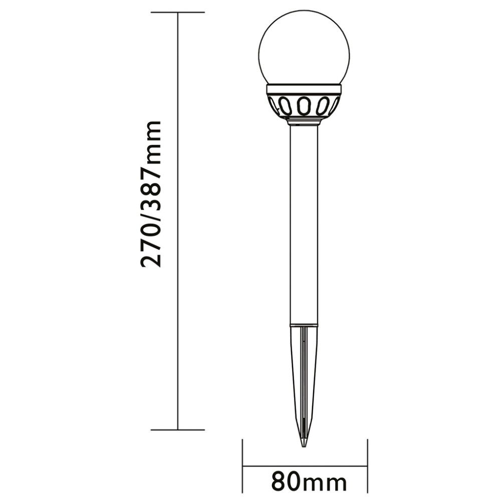 Solarvalaisin maapiikillä Luxform Conga 39 cm