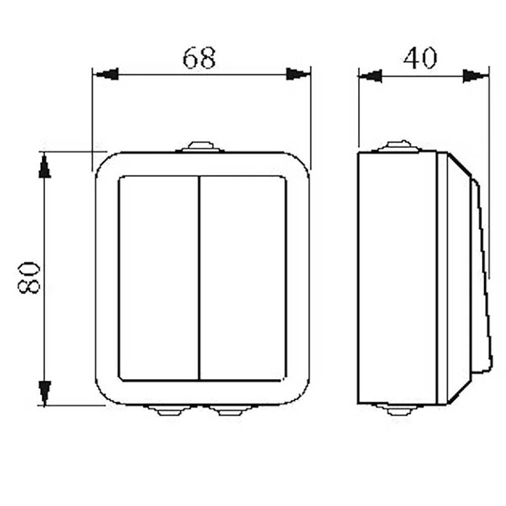 Kytkin ABB Kosti pinta-asennus valkoinen