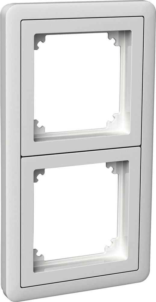 Kehys Schneider Electric Exxact Combi 2 -osainen Adapterilla Valkoinen