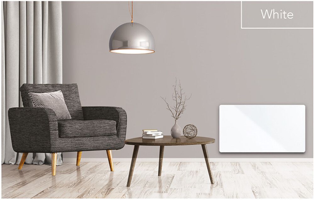 Lasipaneeli Nobö Top Clip On Glass Valkoinen 750 W