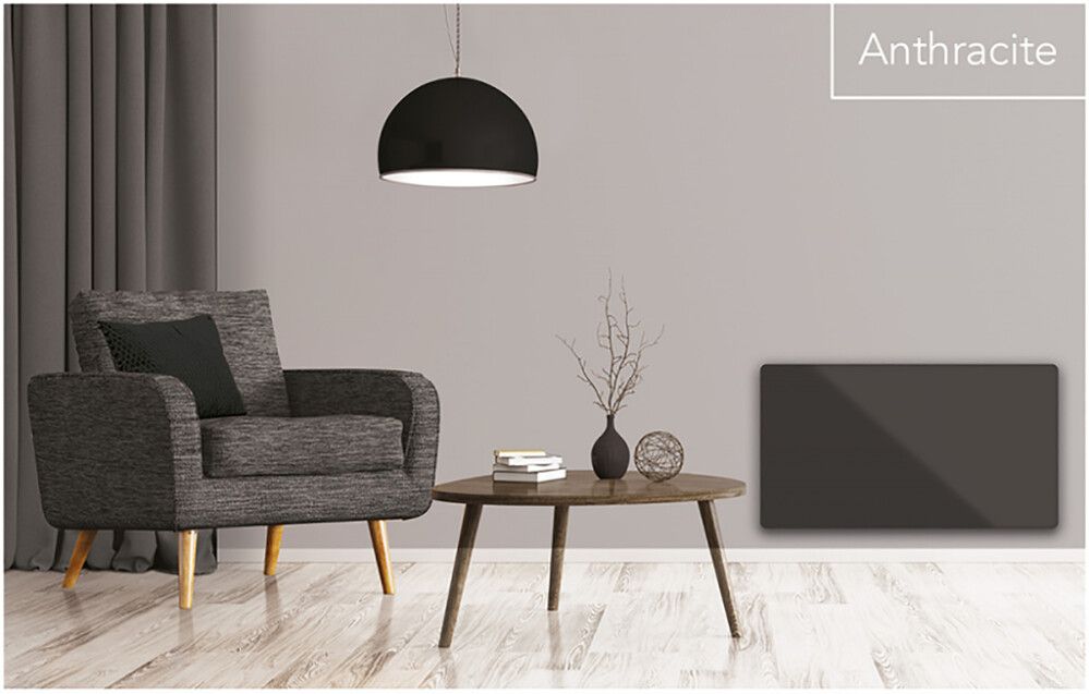 Lasipaneeli Nobö Top Clip On Glass Antrasiitti 750 W