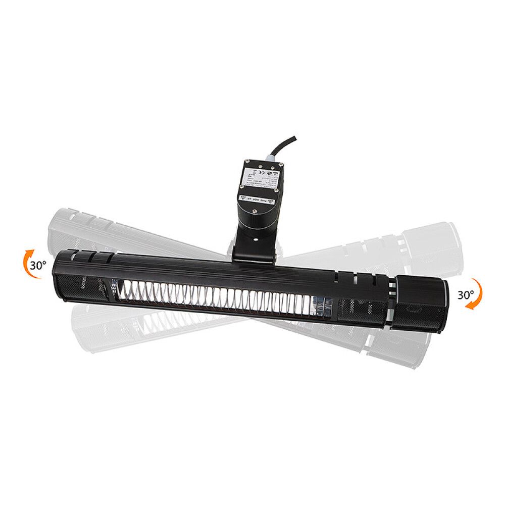 Terassilämmitin HEAT1 ECO Plus-line Oskilloiva 2000 W Musta