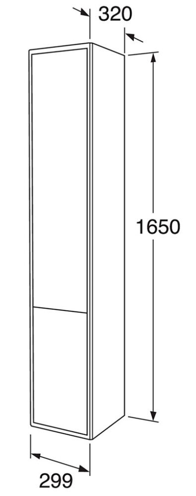 Korkeakaappi Gustavsberg Graphic vihreä 30 x 32 x 165 cm