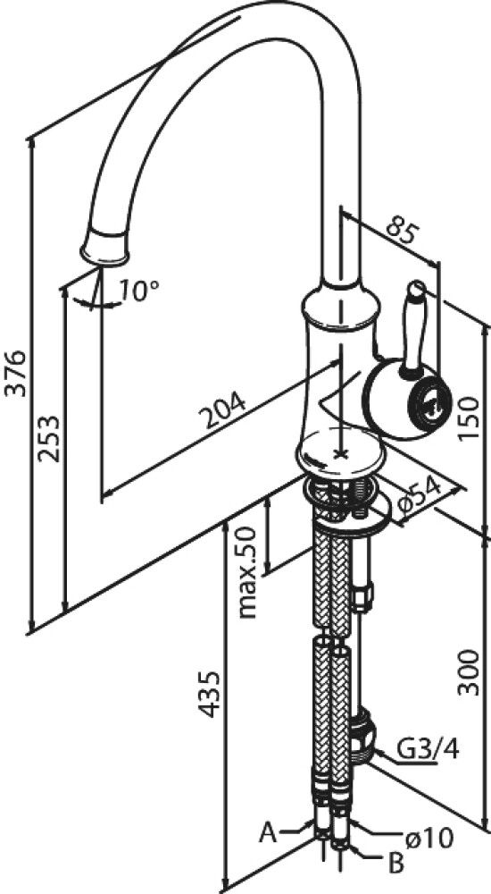 Keittiöhana Damixa Tradition PKV Kromi
