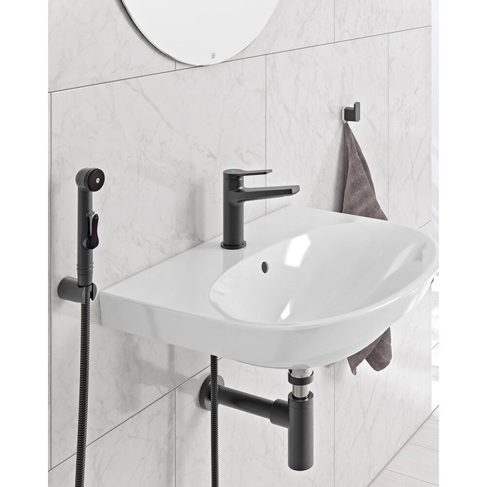 Pesuallashana bideellä Gustavsberg Epic Mattamusta