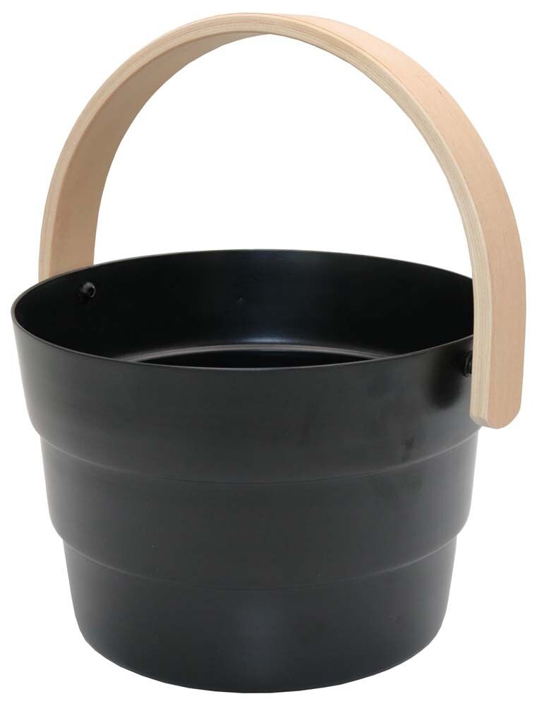 Saunasanko Saunia Pyörre musta/pyökki 6 l
