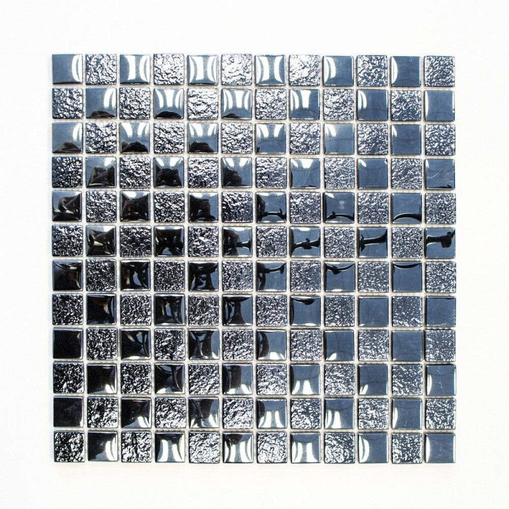 Mosaiikkilaatta Fliesen Quadrat Crystal Mix sininen 29,8 x 29,8 cm