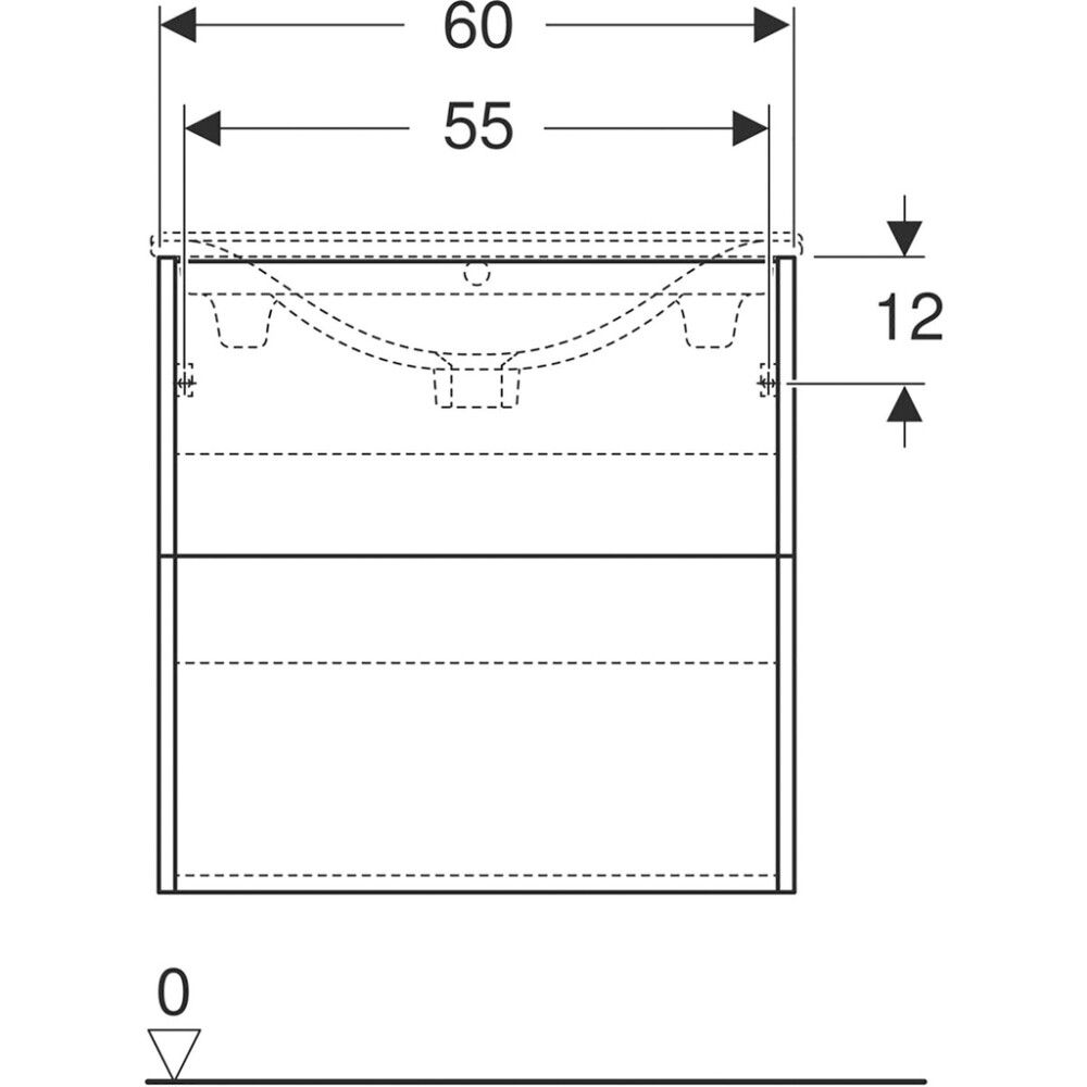 Alakaappi Ido Elegant musta 60 x 46,6 cm