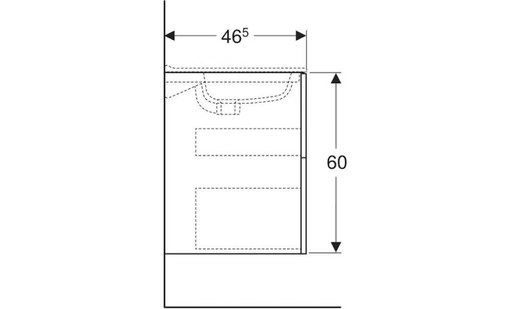 Alakaappi Ido Elegant tummanharmaa 90 x 46,6 cm